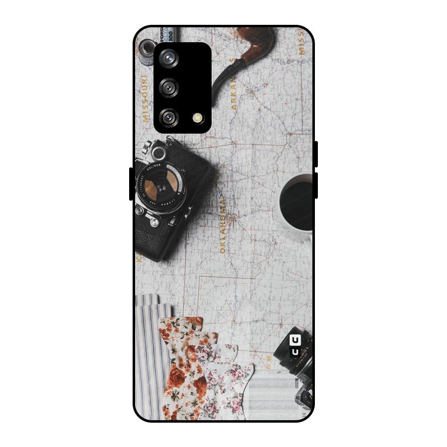 Camera Smoky Pipe Metal Back Case for Oppo F19