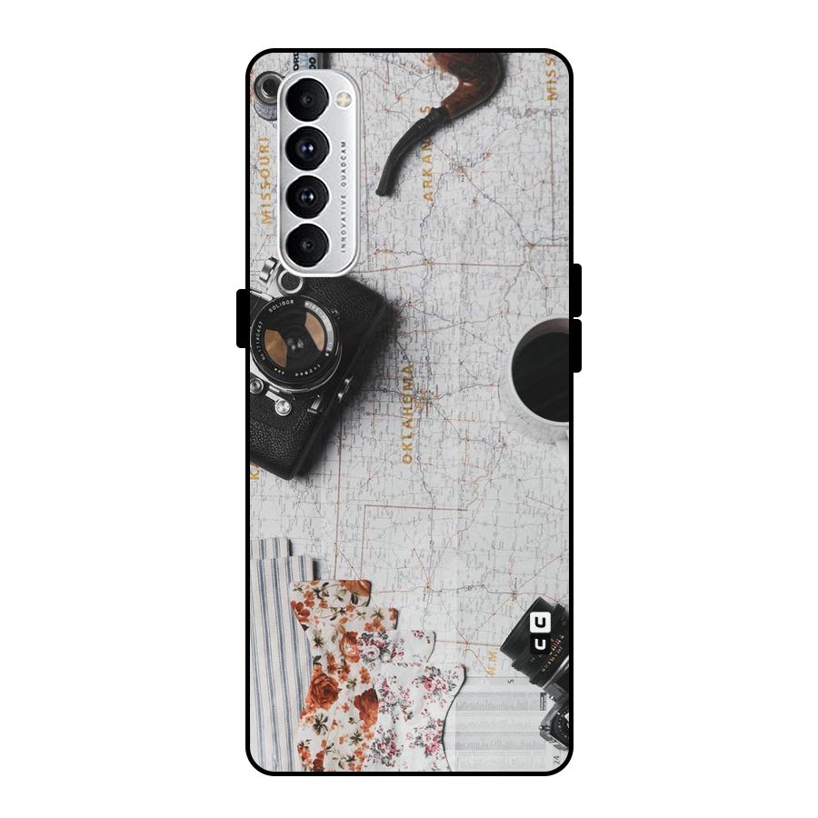 Camera Smoky Pipe Metal Back Case for Oppo Reno4 Pro