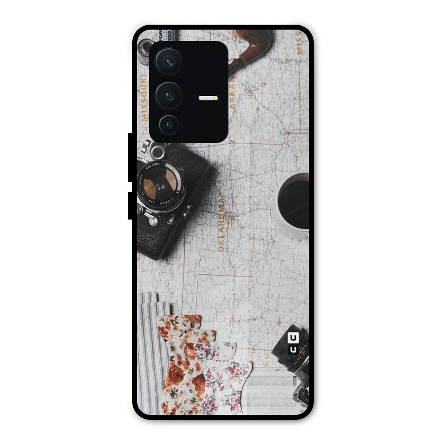 Camera Smoky Pipe Metal Back Case for Vivo V23 Pro