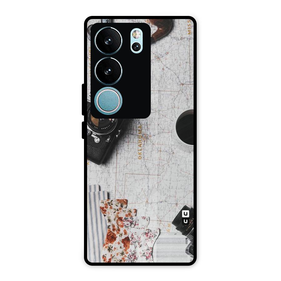 Camera Smoky Pipe Metal Back Case for Vivo V29 Pro