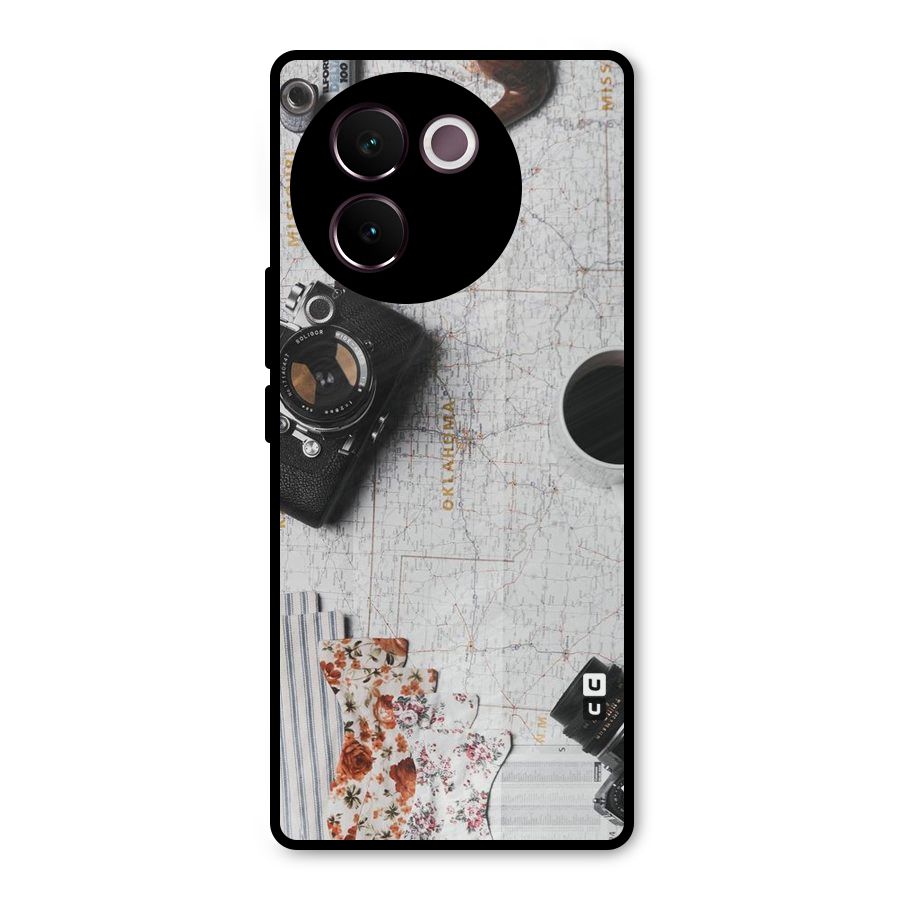 Camera Smoky Pipe Metal Back Case for Vivo V30e