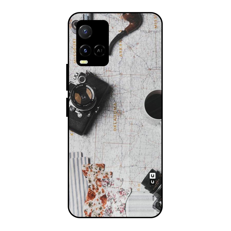 Camera Smoky Pipe Metal Back Case for Vivo Y21