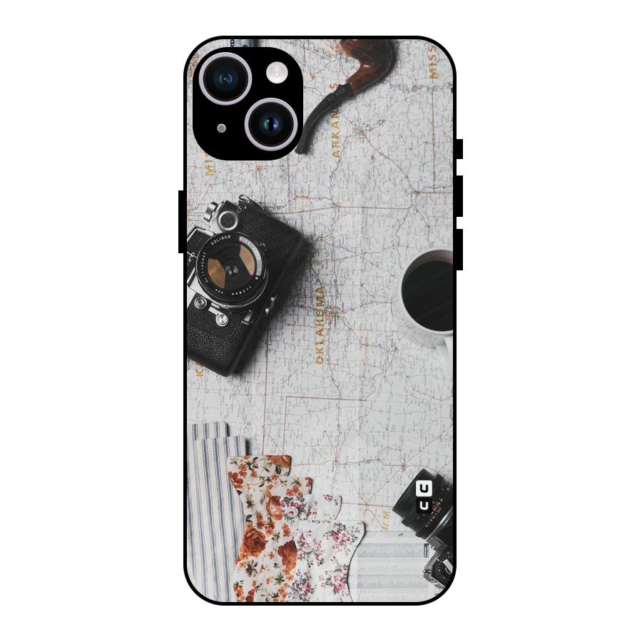 Camera Smoky Pipe Metal Back Case for iPhone 14 Plus