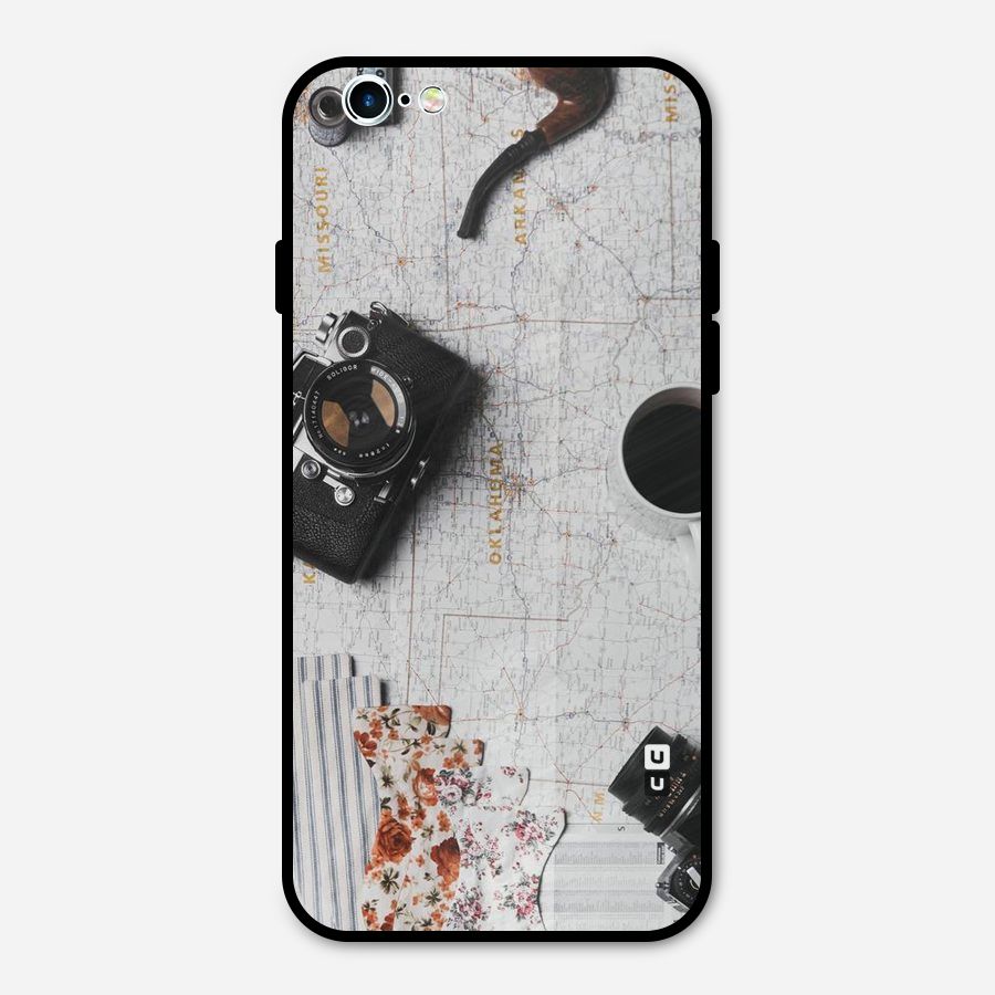 Camera Smoky Pipe Metal Back Case for iPhone 6 6s