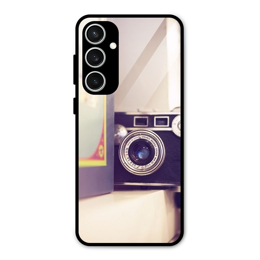 Camera Vintage Pastel Glass Back Case for Galaxy S23 FE