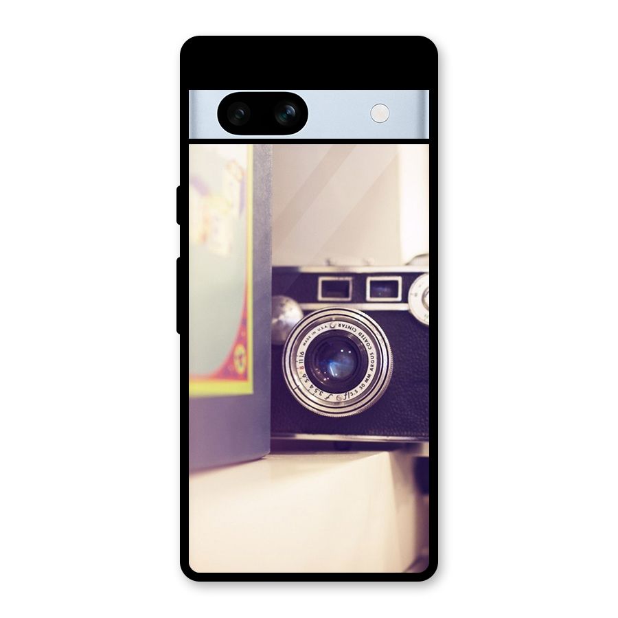 Camera Vintage Pastel Glass Back Case for Google Pixel 7a