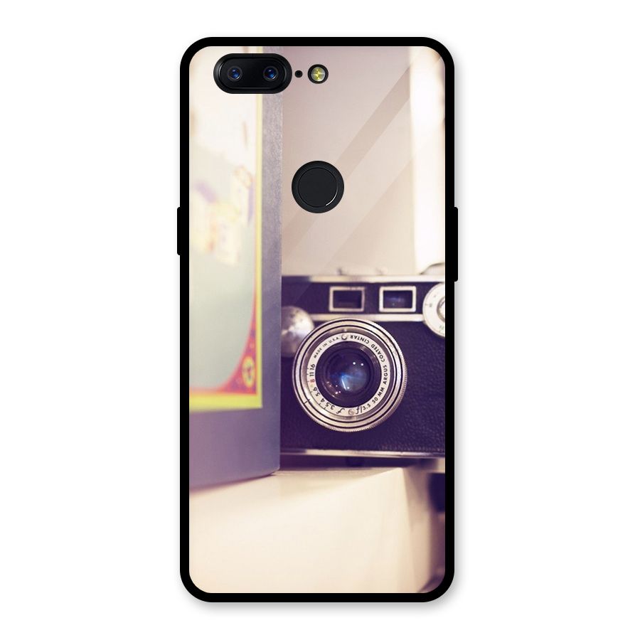 Camera Vintage Pastel Glass Back Case for OnePlus 5T
