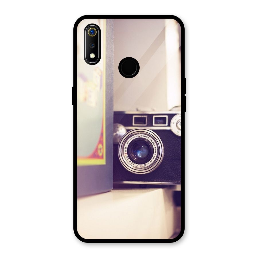 Camera Vintage Pastel Glass Back Case for Realme 3i