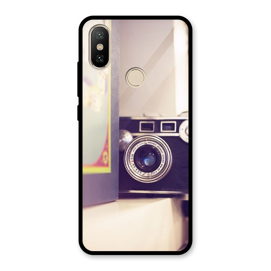 Camera Vintage Pastel Glass Back Case for Redmi A2