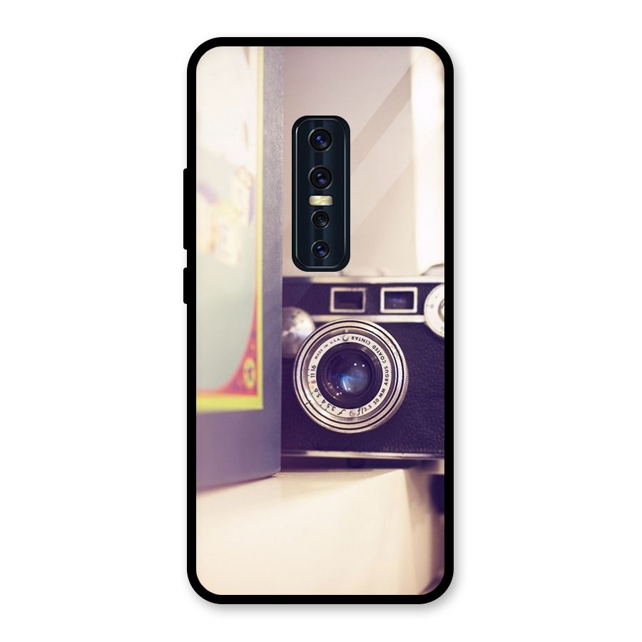 Camera Vintage Pastel Glass Back Case for Vivo V17 Pro