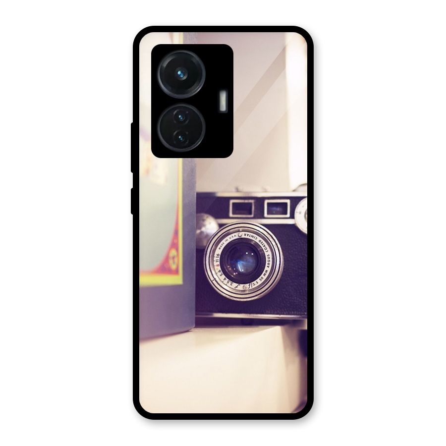 Camera Vintage Pastel Glass Back Case for iQOO Z6 44W
