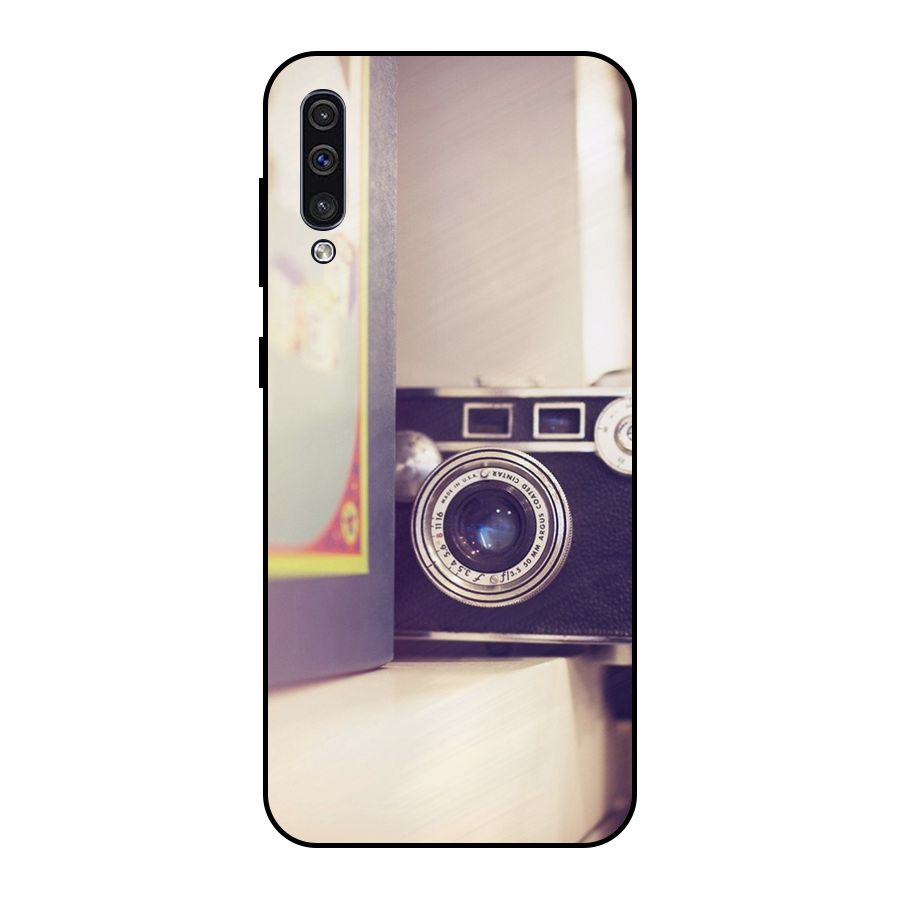 Camera Vintage Pastel Metal Back Case for Galaxy A30s