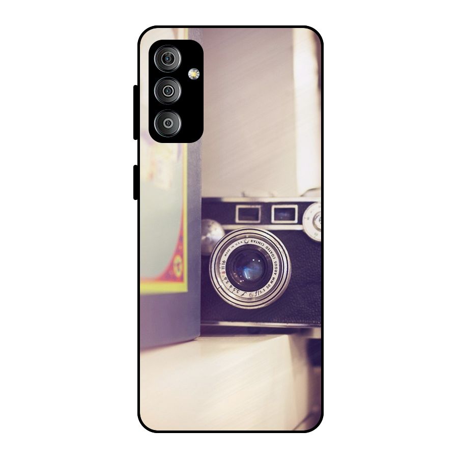 Camera Vintage Pastel Metal Back Case for Galaxy F23