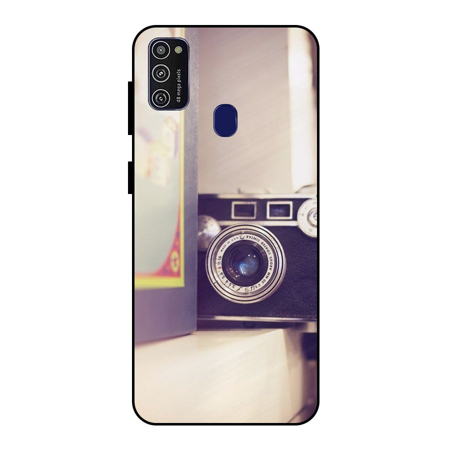 Camera Vintage Pastel Metal Back Case for Galaxy M30s