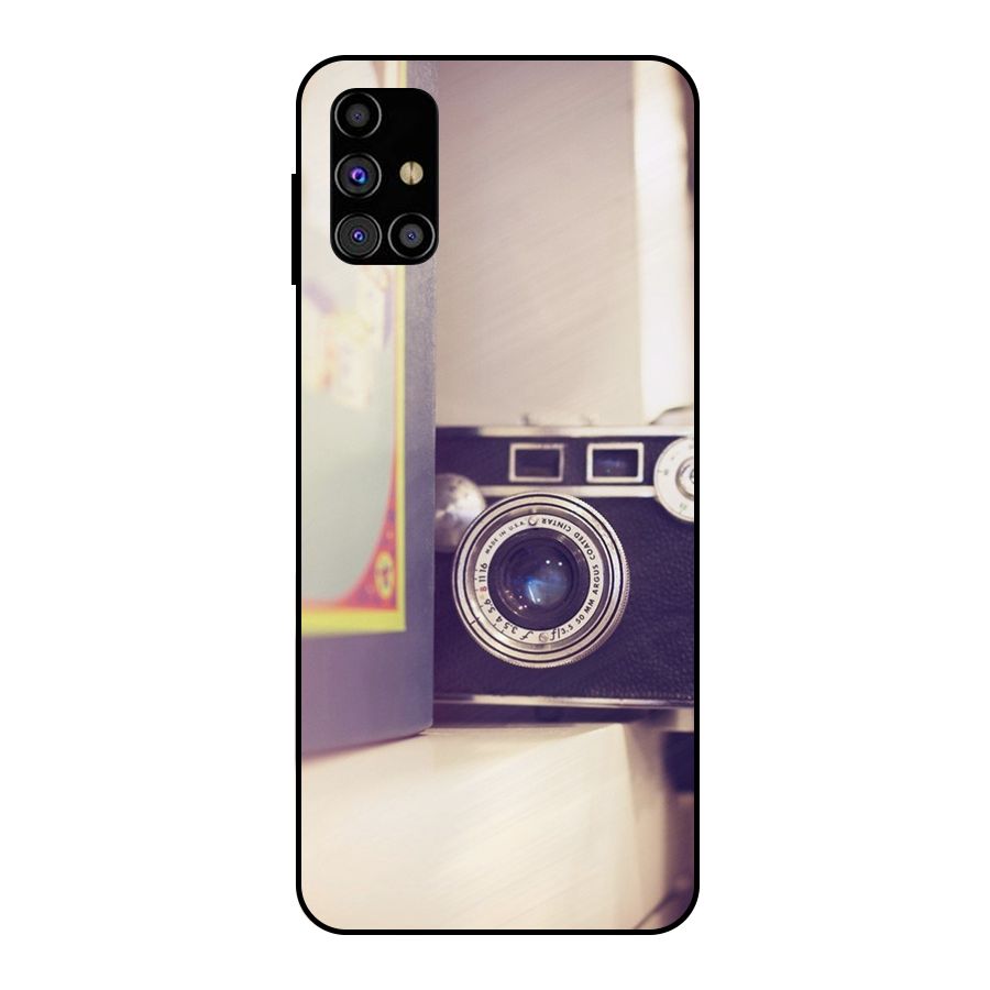 Camera Vintage Pastel Metal Back Case for Galaxy M31s
