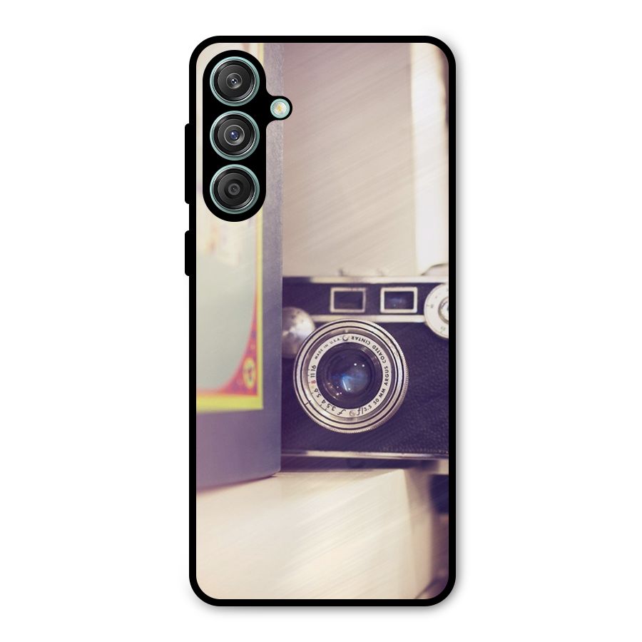 Camera Vintage Pastel Metal Back Case for Galaxy M55 5G
