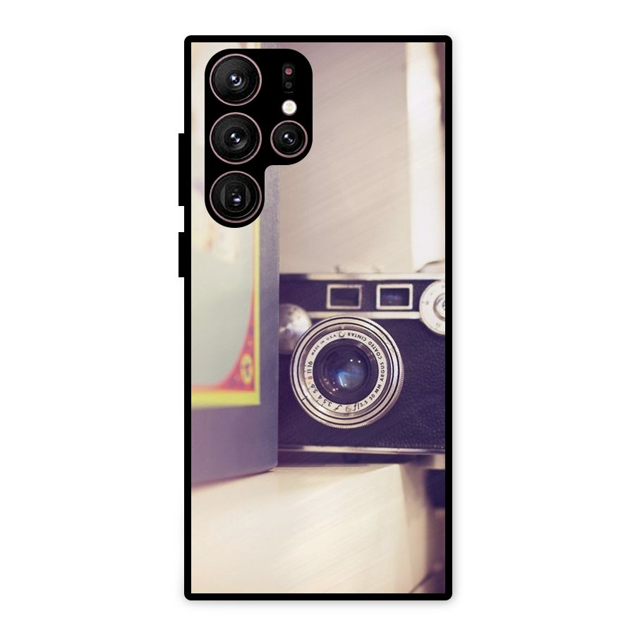 Camera Vintage Pastel Metal Back Case for Galaxy S22 Ultra 5G