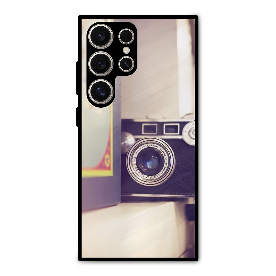 Camera Vintage Pastel Metal Back Case for Galaxy S24 Ultra