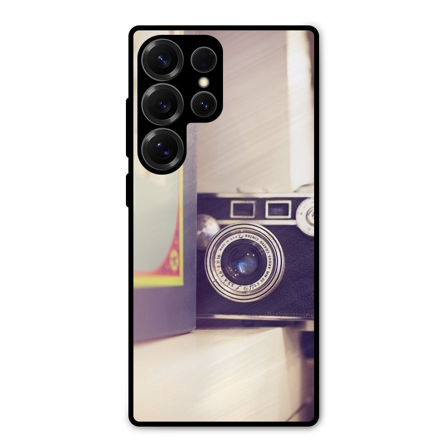 Camera Vintage Pastel Metal Back Case for Galaxy S25 Ultra