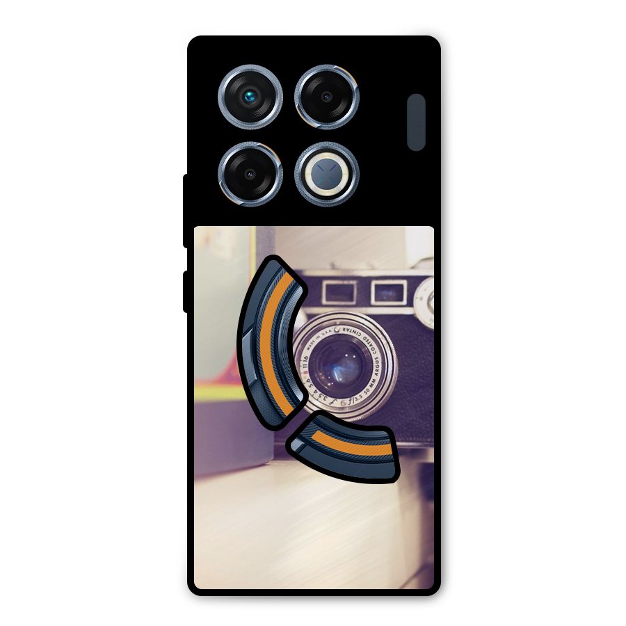 Camera Vintage Pastel Metal Back Case for Infinix GT 20 Pro
