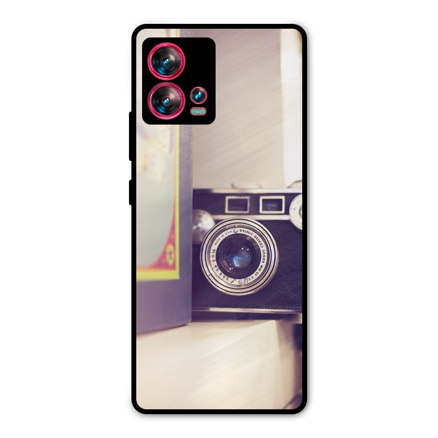 Camera Vintage Pastel Metal Back Case for Motorola Edge 30 Fusion