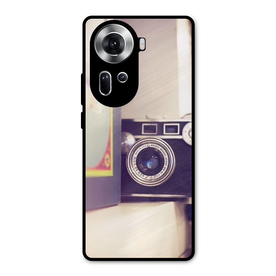 Camera Vintage Pastel Metal Back Case for Oppo Reno11 5G