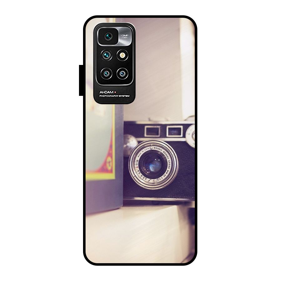 Camera Vintage Pastel Metal Back Case for Redmi 10 Prime