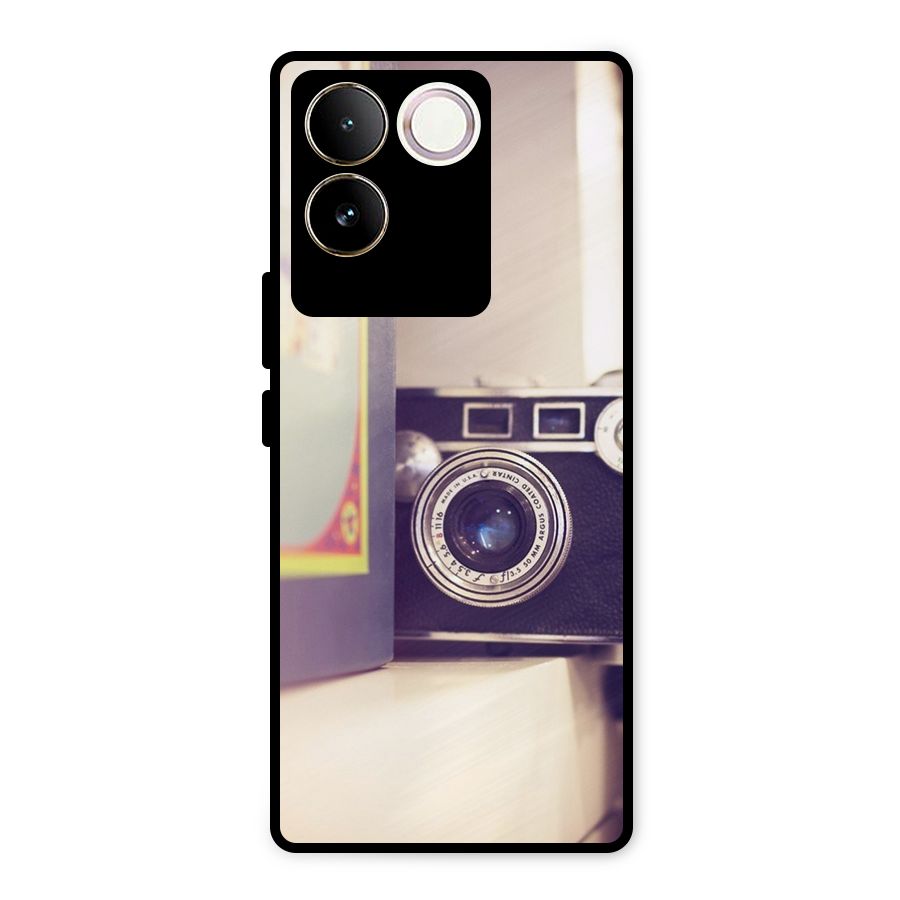 Camera Vintage Pastel Metal Back Case for Vivo T2 Pro