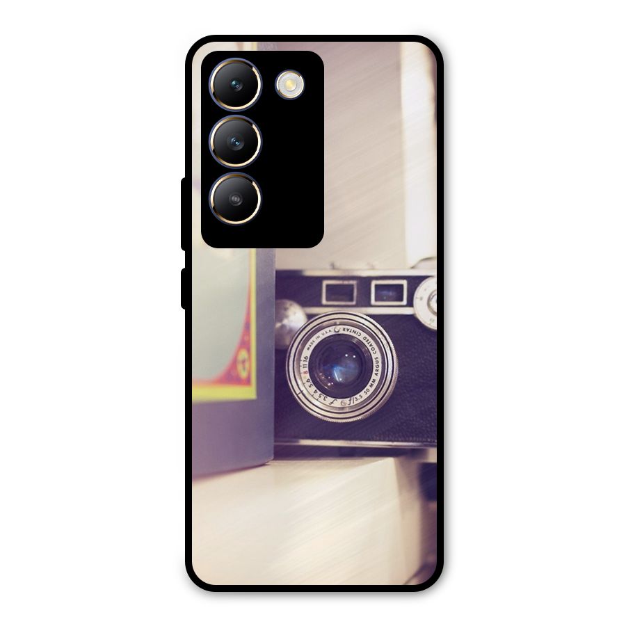Camera Vintage Pastel Metal Back Case for Vivo T3 5G
