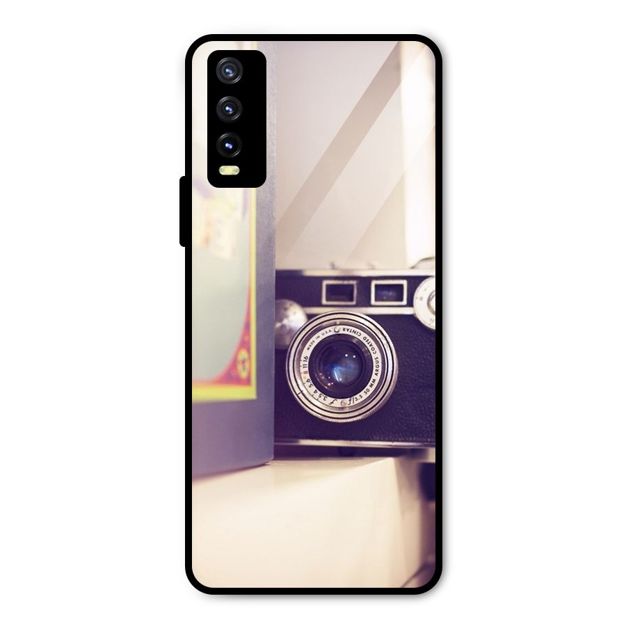 Camera Vintage Pastel Metal Back Case for Vivo Y20