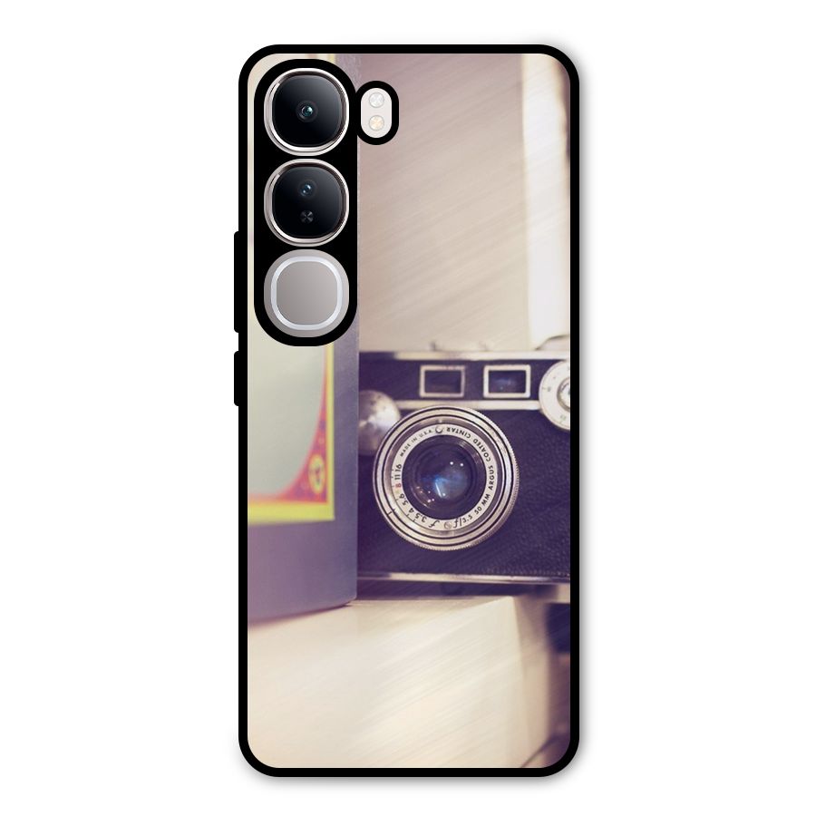 Camera Vintage Pastel Metal Back Case for Vivo Y300