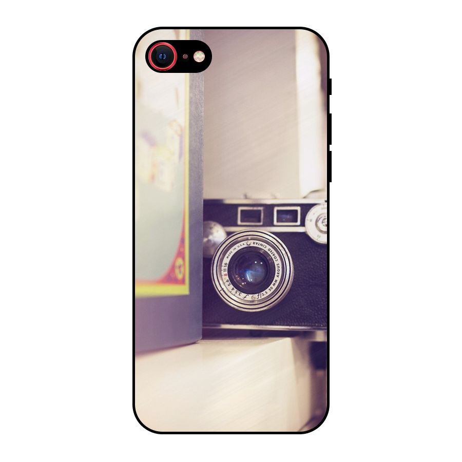 Camera Vintage Pastel Metal Back Case for iPhone SE 2020