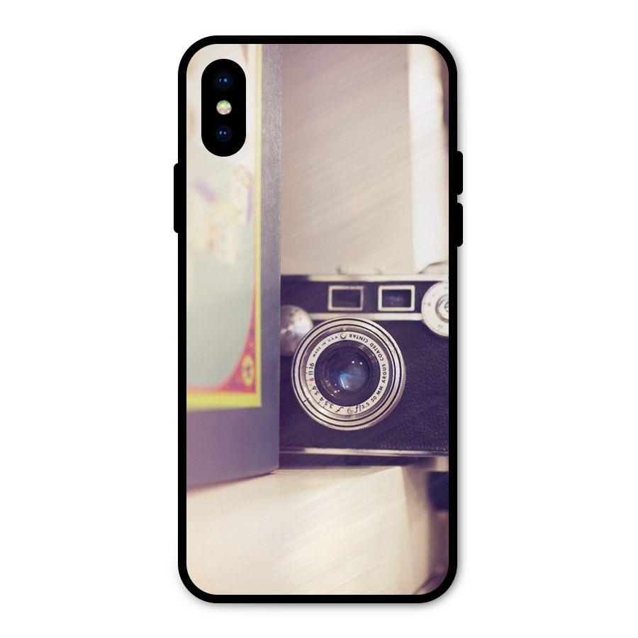Camera Vintage Pastel Metal Back Case for iPhone X