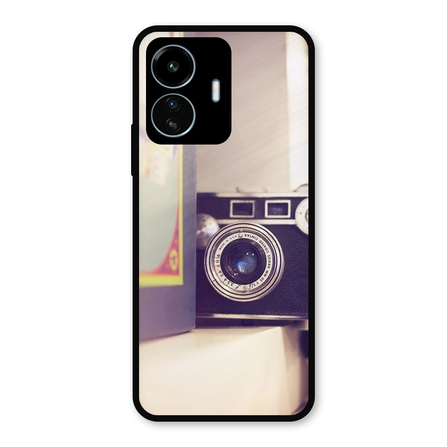 Camera Vintage Pastel Metal Back Case for vivo iQOO Z6 Lite 5G