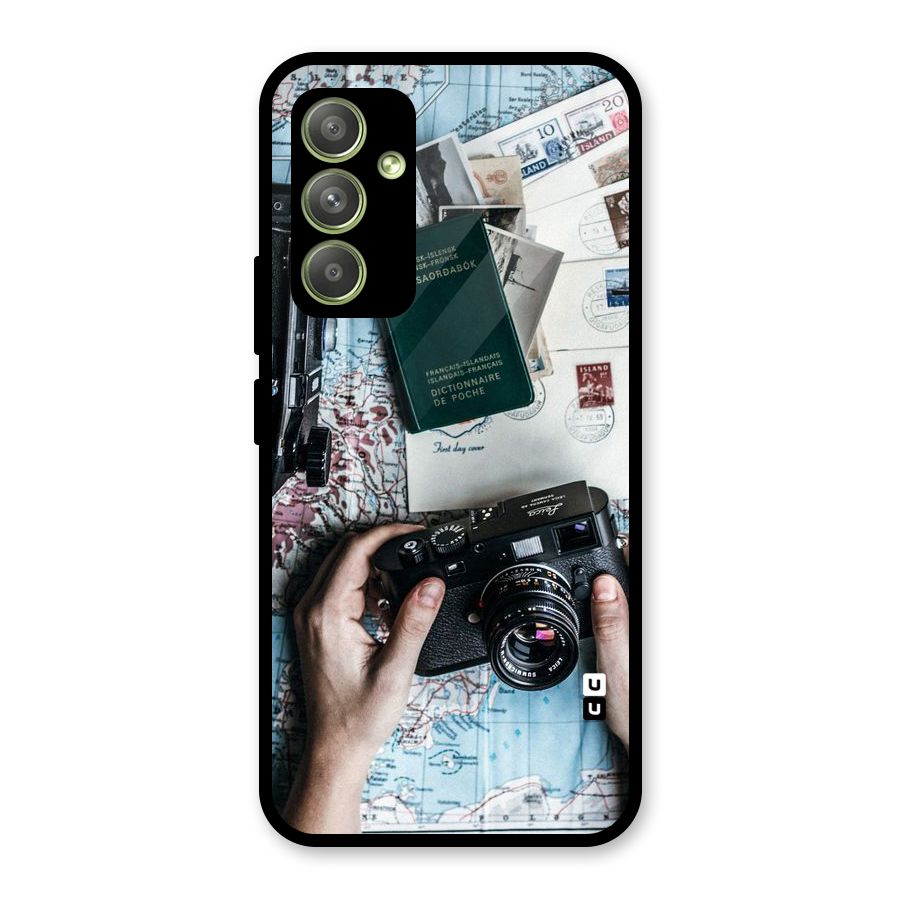 Camera and Postcards Glass Back Case for Galaxy A54