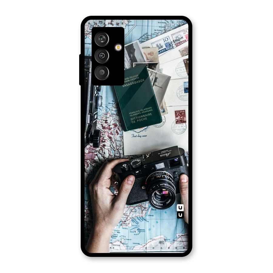Camera and Postcards Glass Back Case for Galaxy M13