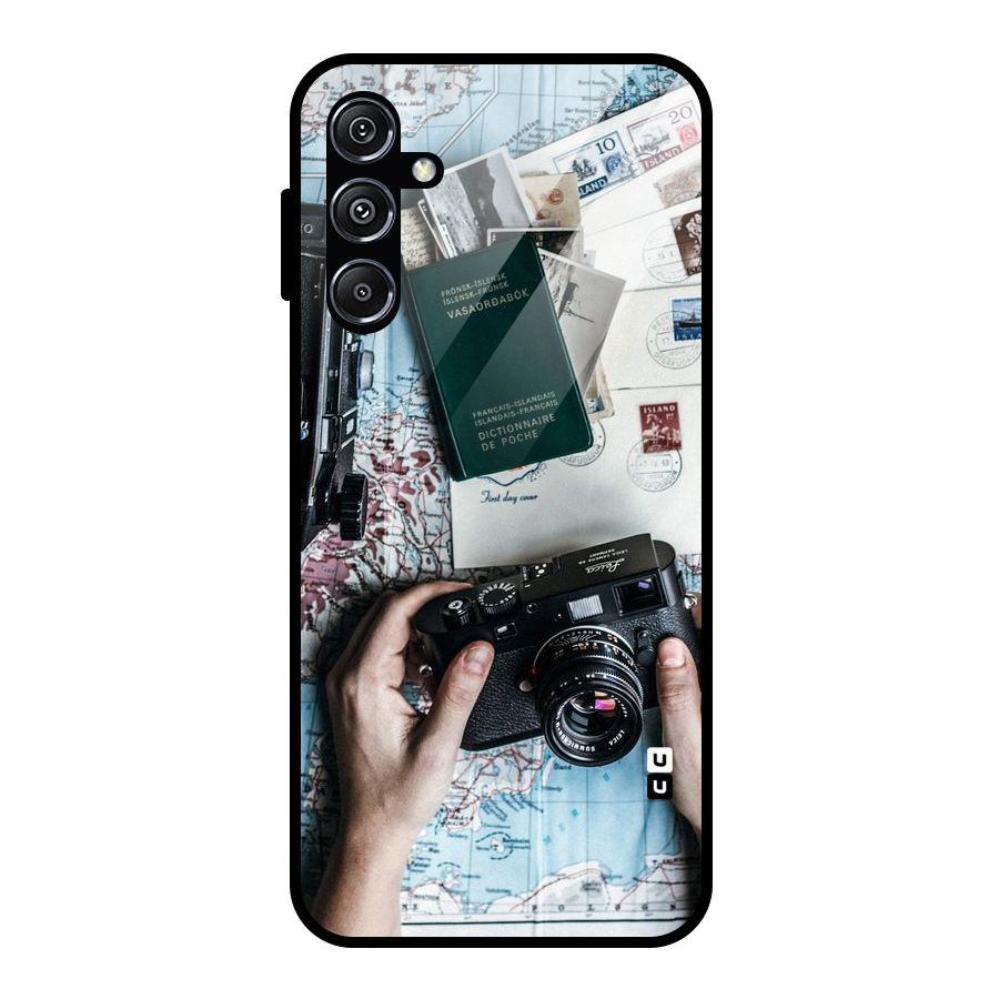 Camera and Postcards Glass Back Case for Galaxy M34 5G