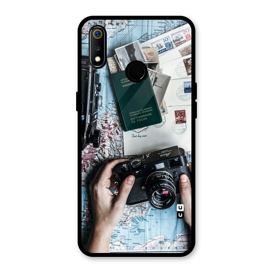 Camera and Postcards Glass Back Case for Realme 3i