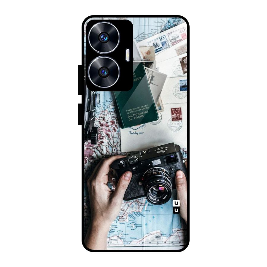 Camera and Postcards Glass Back Case for Realme Narzo N55