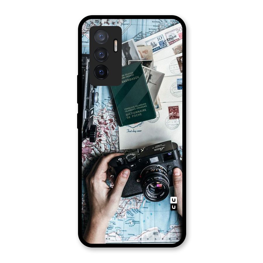 Camera and Postcards Glass Back Case for Vivo V23e