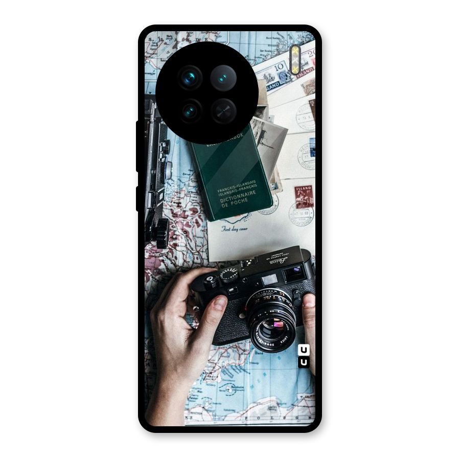 Camera and Postcards Glass Back Case for Vivo X90