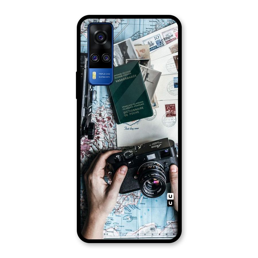 Camera and Postcards Glass Back Case for Vivo Y31