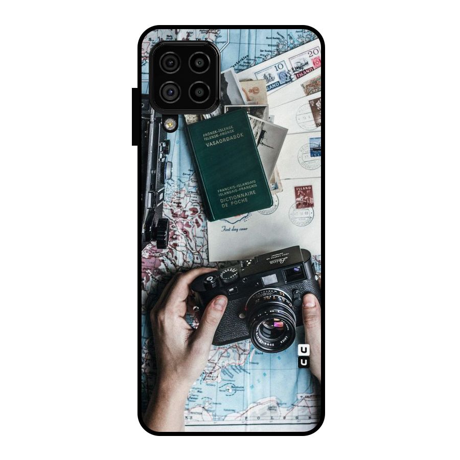 Camera and Postcards Metal Back Case for Galaxy A22 4G