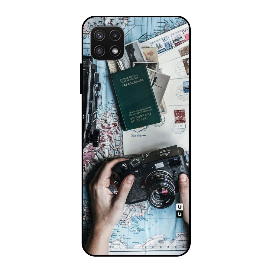 Camera and Postcards Metal Back Case for Galaxy A22 5G
