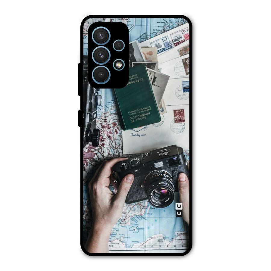 Camera and Postcards Metal Back Case for Galaxy A32