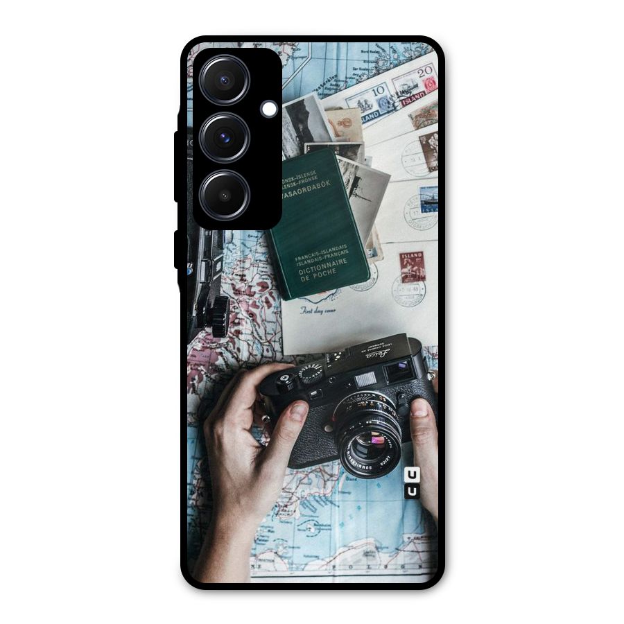 Camera and Postcards Metal Back Case for Galaxy A55