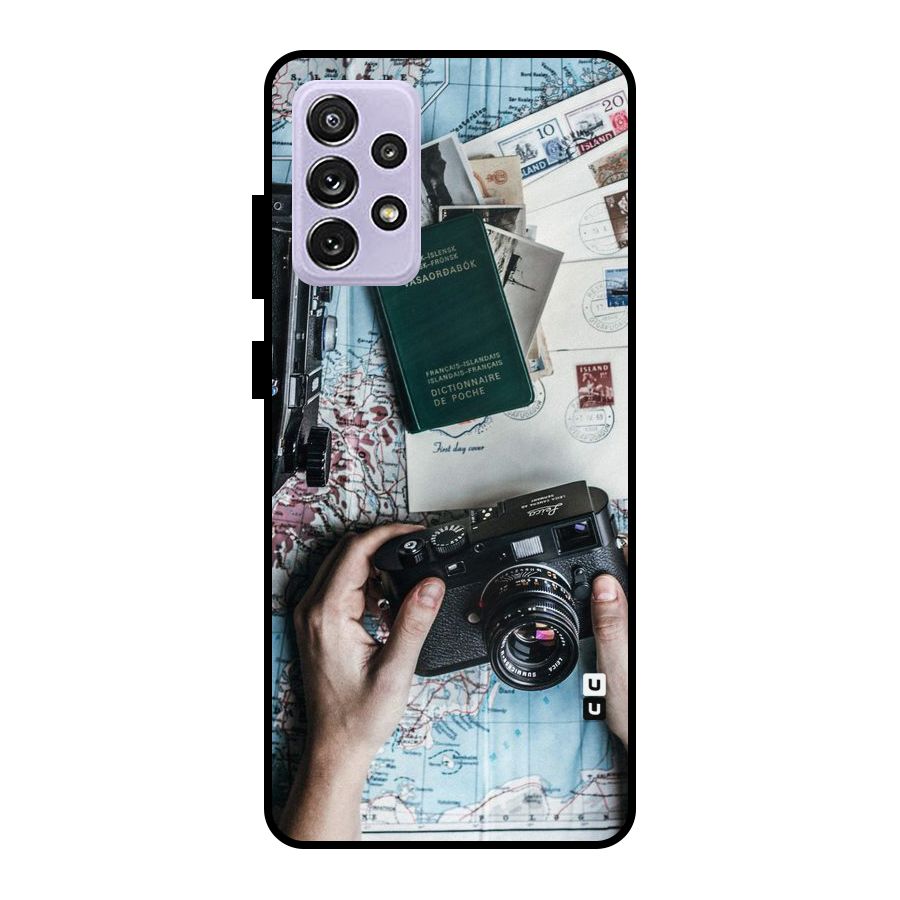 Camera and Postcards Metal Back Case for Galaxy A72
