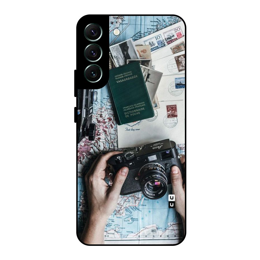 Camera and Postcards Metal Back Case for Galaxy S22 Plus 5G