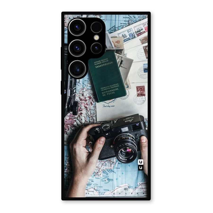 Camera and Postcards Metal Back Case for Galaxy S23 Ultra