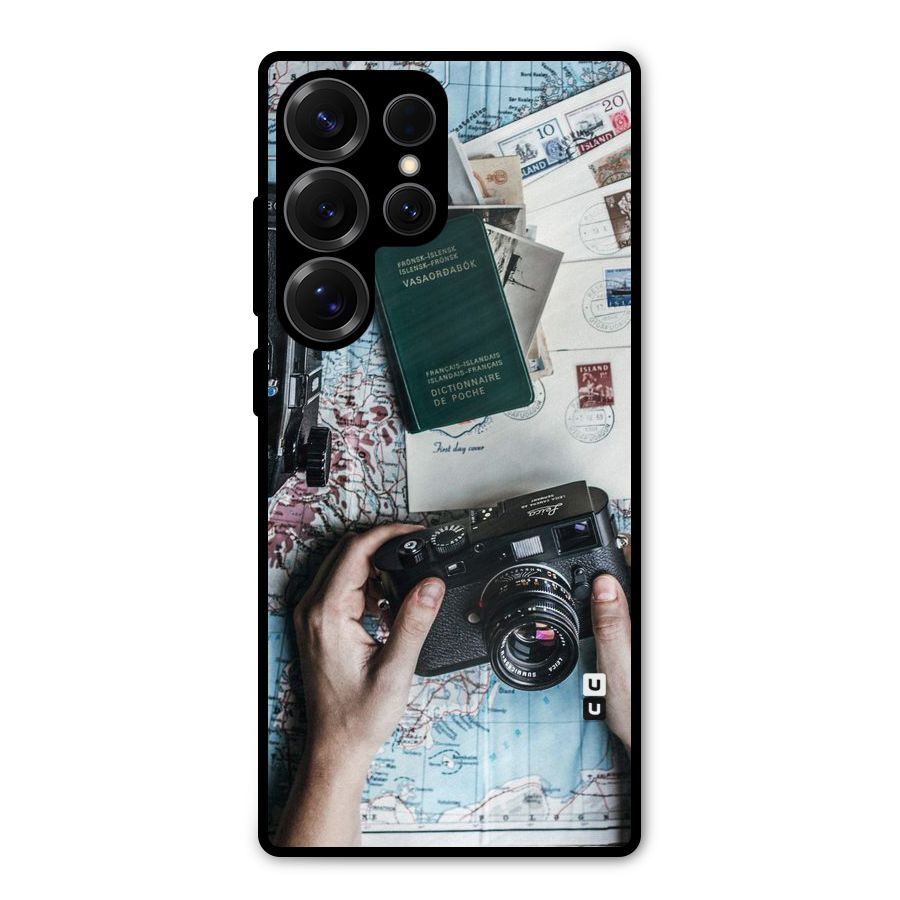 Camera and Postcards Metal Back Case for Galaxy S25 Ultra